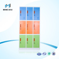 Luoyang Mingxiu Practical Colourful Office Furniture 9 Door Steel Hanging Clothes School Locker